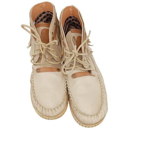 CODE WEST CRAE CRAE WOMENS BEIGE MOCASSIN SLIPPER BOOTIES SIZE 10M - Picture 5 of 12